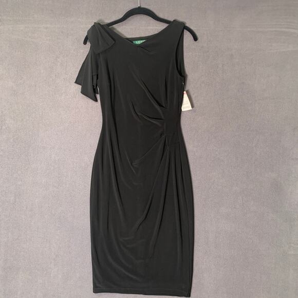 Lauren Ralph Lauren Dresses & Skirts - Lauren Ralph Lauren Dress 4 Cocktail Ruched Bow Timeless Old Money Capsue LBD
